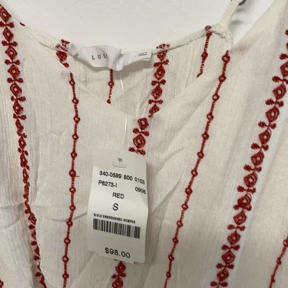 Red and white romper - Picture 4 of 6